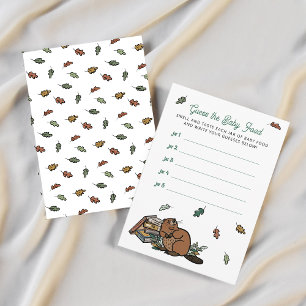 Woodland Storybook Guess the Food Baby Shower Game Enclosure Card