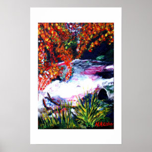 Woodland stream poster