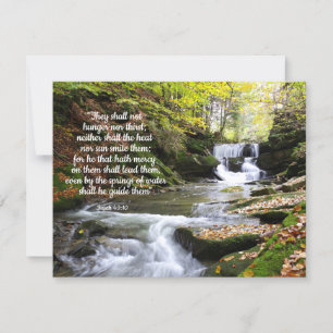 Woodland Stream with comforting Bible message Card