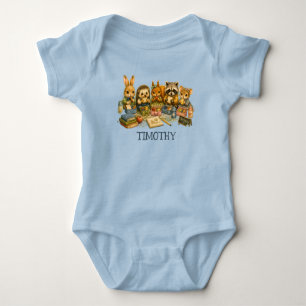 Woodland Study Buddies Picnic Baby Bodysuit