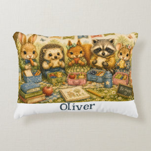 Woodland Study Buddies Picnic Decorative Cushion