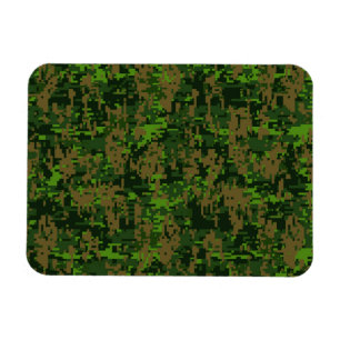 Woodland Style Digital Camouflage Accent Decor Magnet