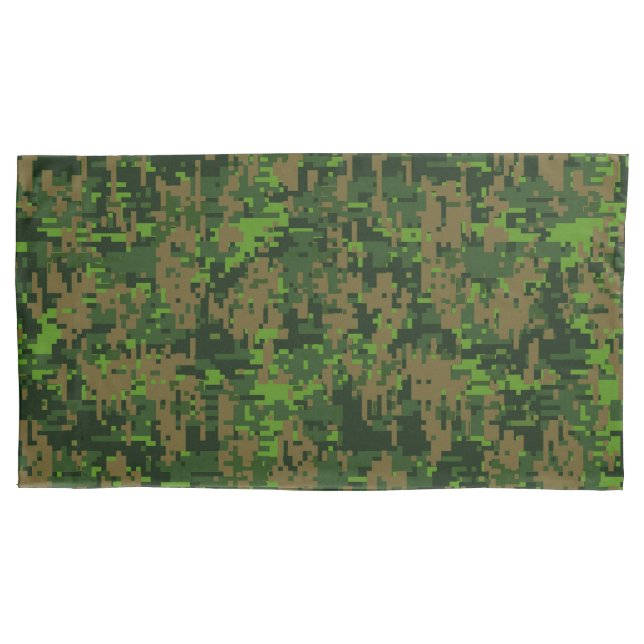 Woodland Style Digital Camouflage Pillowcase (Front-Left)