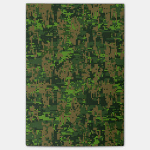 Woodland Style Digital Green Camouflage Decor Post-it Notes