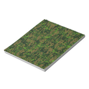 Woodland Style Green Digital Camouflage Notepad