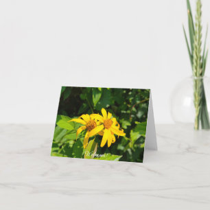 Woodland Sunflowers -Welcome Greetings Card