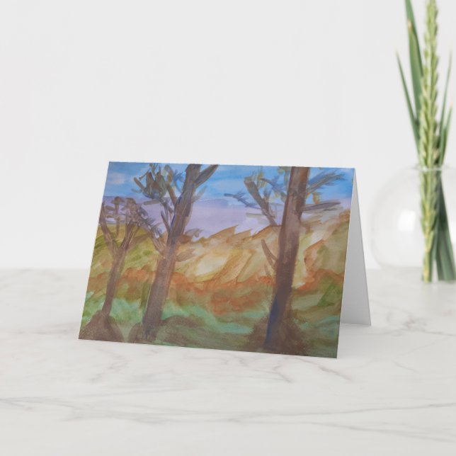 Woodland Sunset Greeting Card (Front)