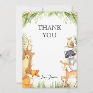 Woodland Thank You Card