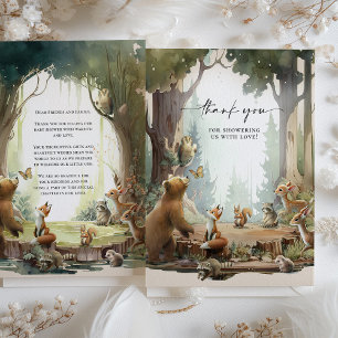 Woodland Thank You Card Baby Shower