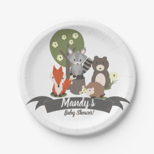 Woodland Theme Forest Animals Paper Plate