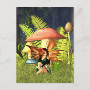 Woodland Toadstool Fairy Postcard