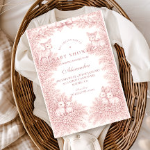 Woodland Toile Baby Shower