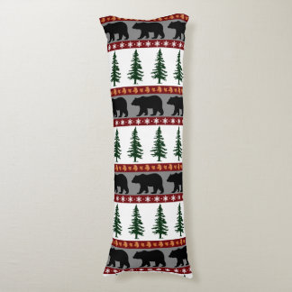 Woodland Trails Bear and pine trees - Cabin Life Body Cushion