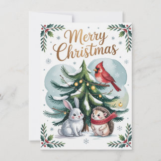Woodland Tree Christmas Card