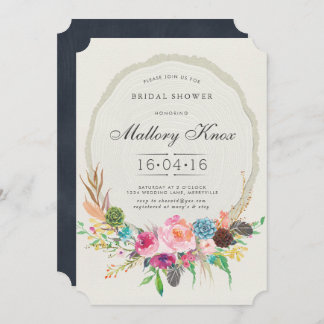 Woodland Tree Ring Bridal Shower Invitation