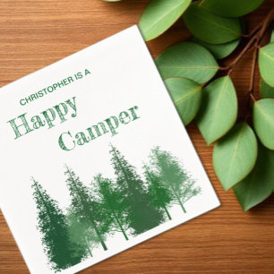 Woodland Trees Birthday Napkin