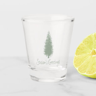 Woodland Trees Christmas Shot Glass