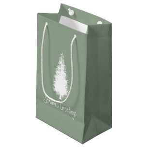 Woodland Trees Christmas Small Gift Bag
