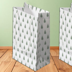 Woodland Trees Christmas Small Gift Bag