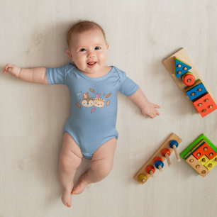 Woodland Tribal Native Americans Seamless Pattern Baby Bodysuit