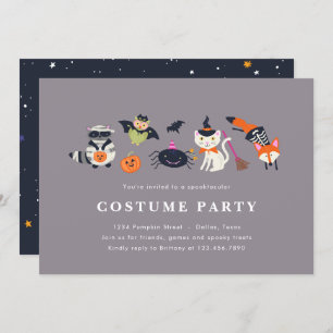 Woodland Trick or Treaters Invitation