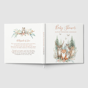 Woodland Watercolor Animals Guest Book