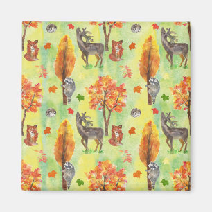 Woodland Watercolor animals Magnet
