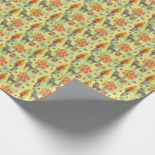Woodland Watercolor animals Wrapping Paper