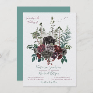 Woodland Watercolor Forest Wedding invitations