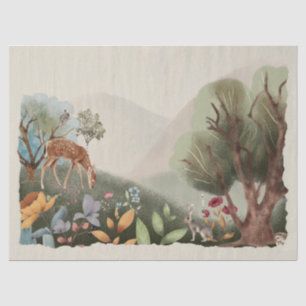 Woodland Watercolor Tissue Paper