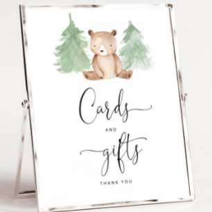 Woodland We can bearly wait Cards and Gifts Poster