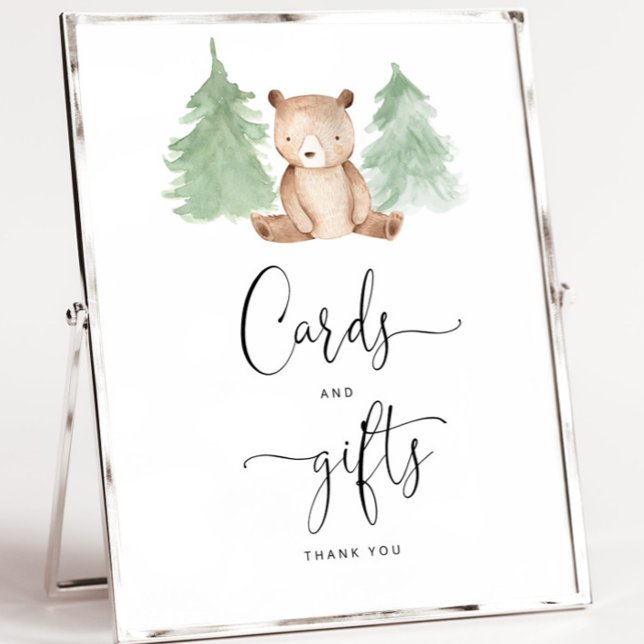 Woodland We can bearly wait Cards and Gifts Poster (Creator Uploaded)