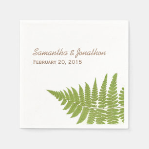 Woodland Wedding Fern Napkins