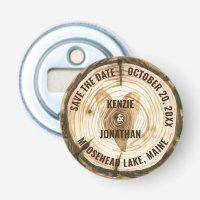 Woodland Wedding Save the Date Tree Ring Heart