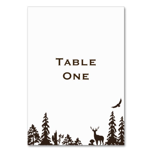 Woodland Wedding Table Name or Number (Front)