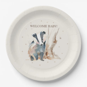 Woodland Welcome Baby Paper Plates