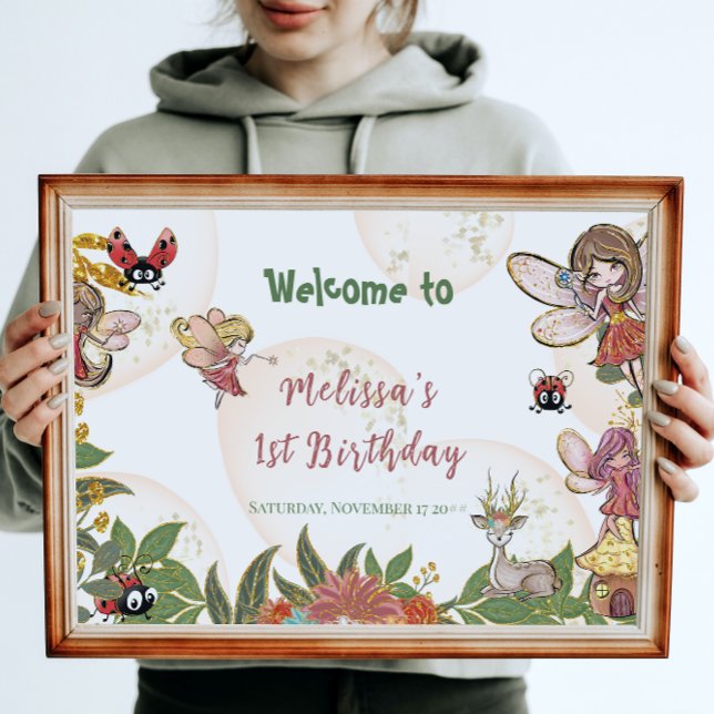 Woodland Whimsical Enchanted Forest Fairy Ladybug  Banner (Creator Uploaded)
