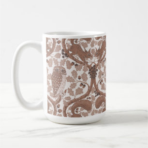 Woodland Whispers/Owls and Squirrels in the Oak/mo Coffee Mug