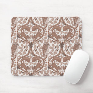 Woodland Whispers/Owls and Squirrels in the Oak/mo Mouse Pad