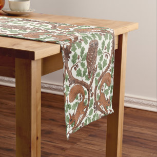 Woodland Whispers/Owls and Squirrels in the Oak/mo Short Table Runner