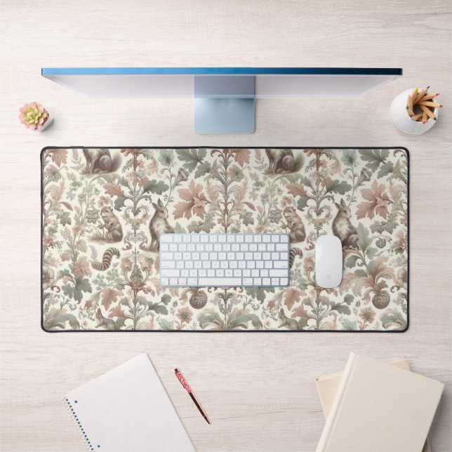 Woodland Whispers: Victorian Nature Elegance Desk Mat (Office 1)