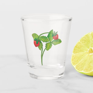 Woodland Wild Strawberry Fragaria vesca Shot Glass