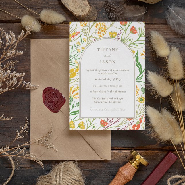 Woodland Wildflower Boho Wedding  Invitation (Creator Uploaded)