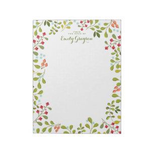 Woodland Wildflower Personalised Social Stationery Notepad