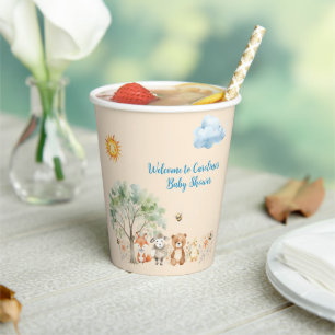 Woodland Wildlife Animals Baby Shower Paper cup