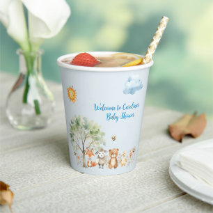 Woodland Wildlife Animals Baby Shower Paper cup
