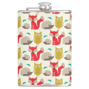 Woodland Wildlife Hip Flask