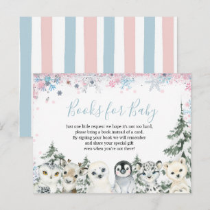 Woodland Winter Animal Artics Books for Baby Postcard