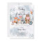 Woodland Winter Baby Shower Girl Invitation Forest