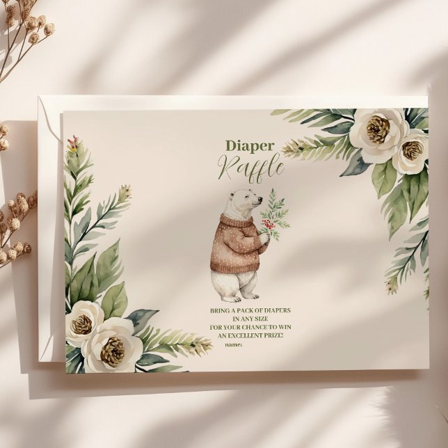 Woodland Winter Christmas  Diapper Raffle Enclosure Card (Creator Uploaded)